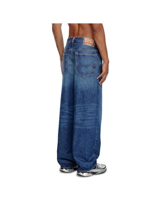 DIESEL Blue D-Macro Logo Patch Jeans for men