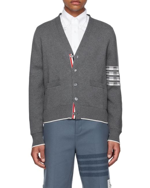 Thom Browne Gray Hector Button-Up Cardigan for men