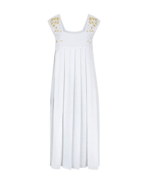 Fabiana Filippi White Sleeveless Dress
