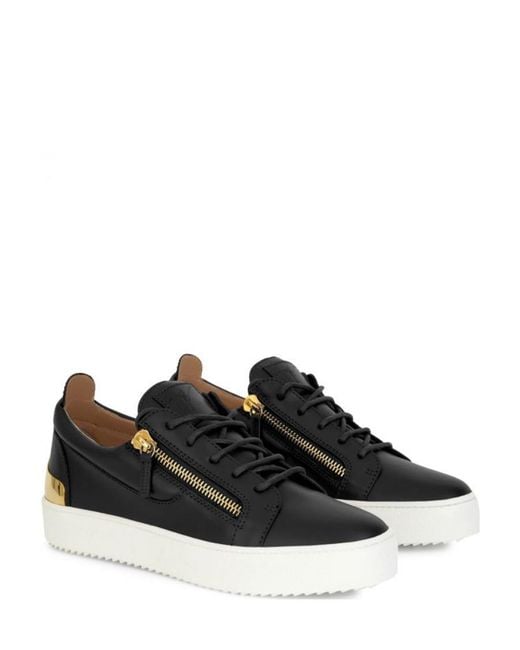 Giuseppe Zanotti Black Zip Detail Casual Sneakers for men