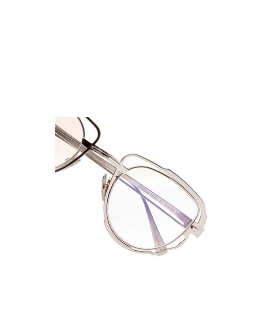 Kuboraum White H02 Geometric-Frame Glasses for men