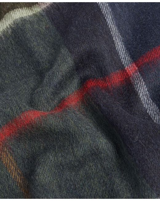 Barbour Multicolor Checked Fringed Scarf for men