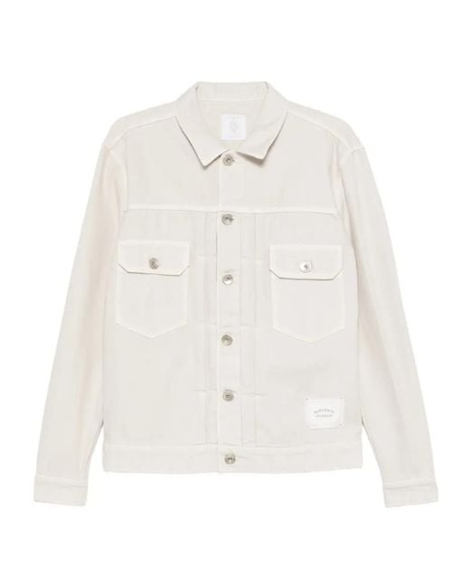 Eleventy White Flap-Pocket Jacket for men