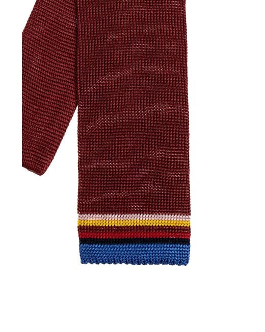 Paul Smith Red Striped-Edge Tie for men