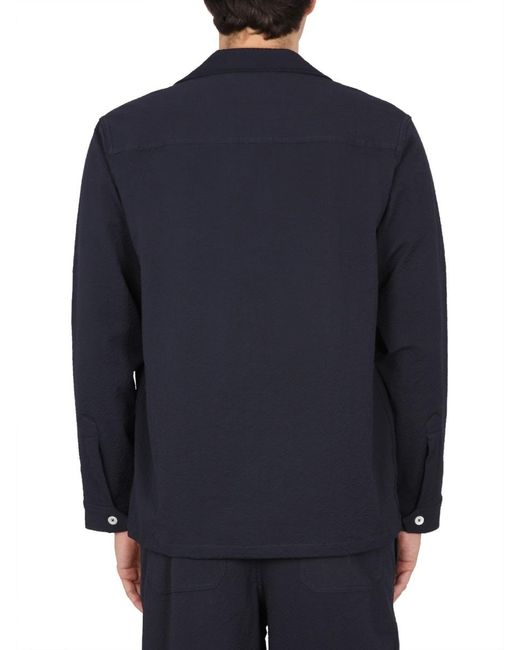 Howlin' By Morrison Blue Long-Sleeved Button-Up Shirt for men