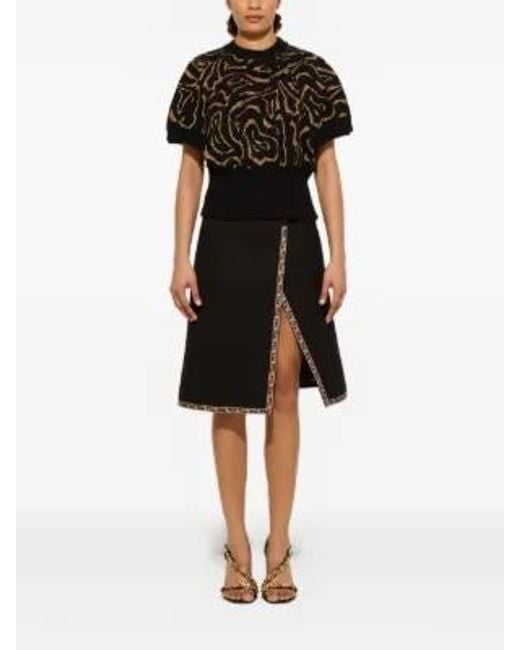 Emilio Pucci Black Jacquard Labirinto Top