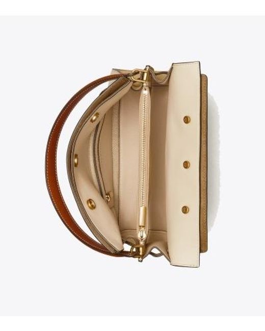 Tory Burch Natural Lee Radziwill Top Handle Bag