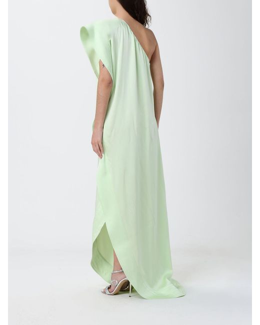 Stella McCartney Green One-Shoulder Asymmetric Maxi Dress