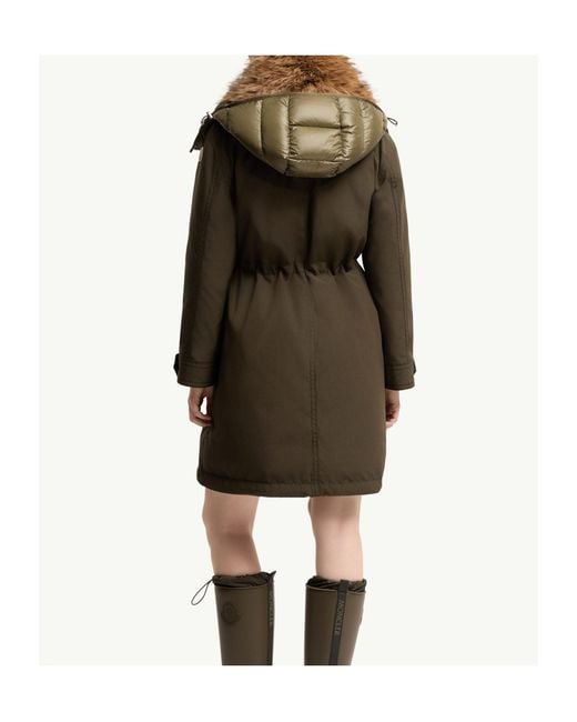 Moncler Green Halicte Long Down Parka