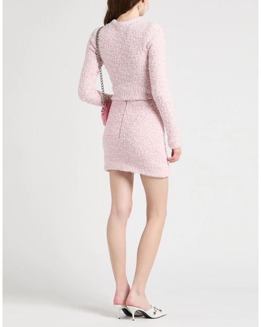Balenciaga Pink Fashionable And Simple Tweed Coat