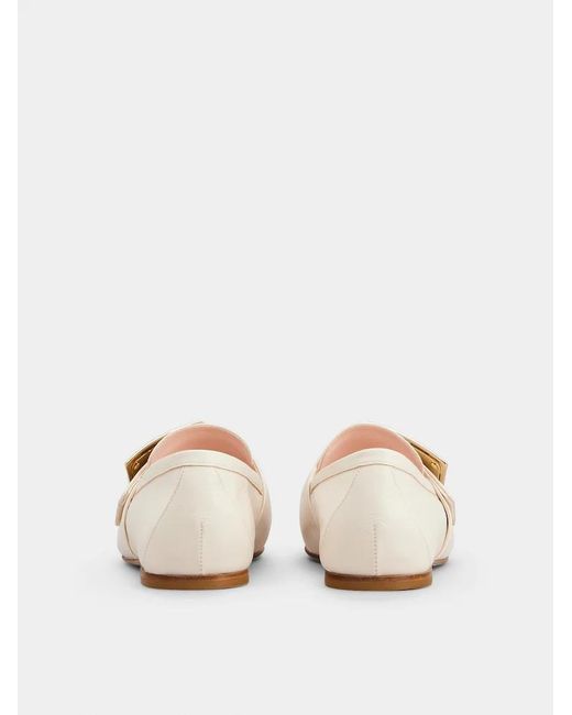 Roger Vivier White Logo Flat Shoes