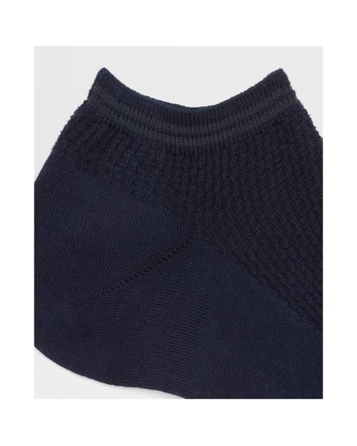 Zegna Blue Cotton Blend Socks for men