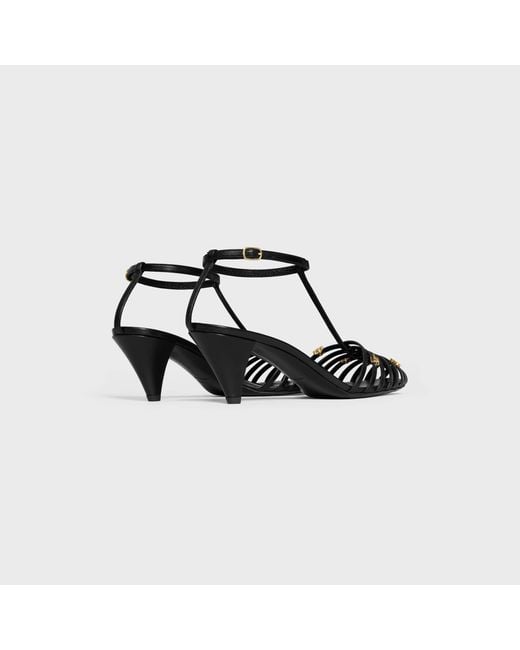 Céline Black Cage Heeled Sandal