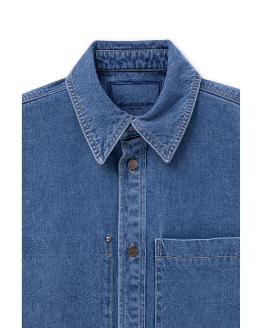 Wooyoungmi Blue Logo Denim Shirt for men