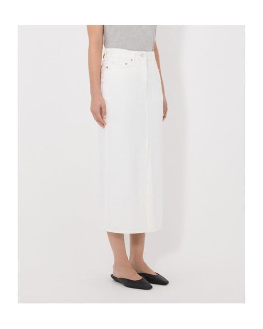 Loulou de Saison White Denim Skirt