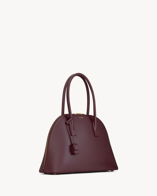 Saint Laurent Purple Duffle Sac De Jour Souple En Cuir
