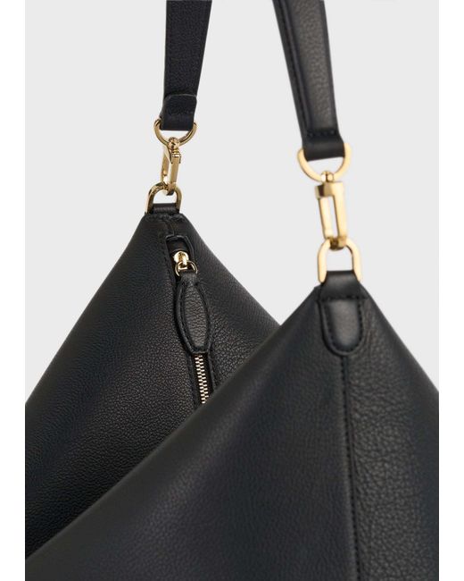 Totême Black Totême Zip-Up Shoulder Bag