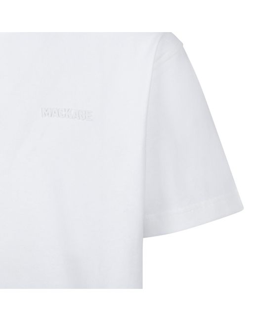 Mackage White Logo Crew Neck T-Shirt for men