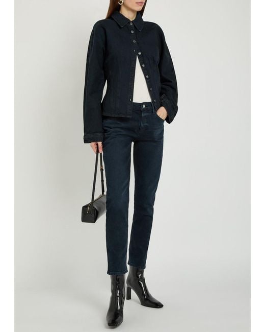 Agolde Blue Cocktail Ankle Skinny-Leg Jeans