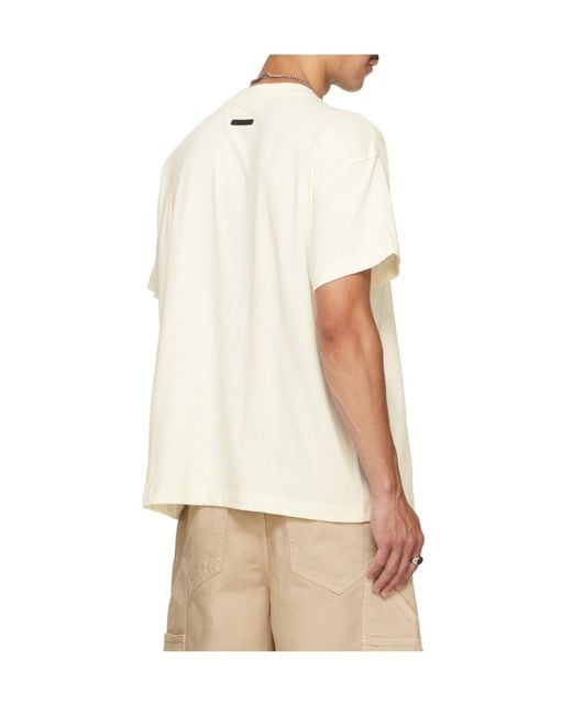 Fear Of God White Short-Sleeved T-Shirt for men