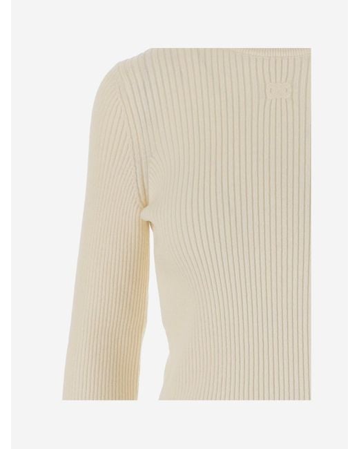 Céline White Turtleneck Top