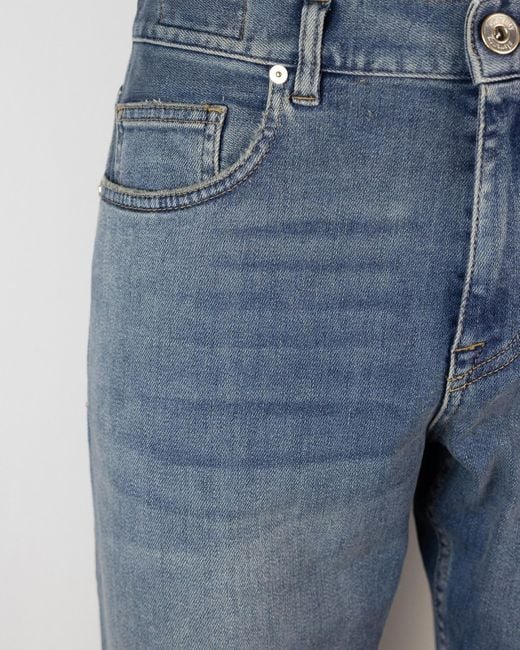 Eleventy Blue Slim Straight-Leg Jeans for men