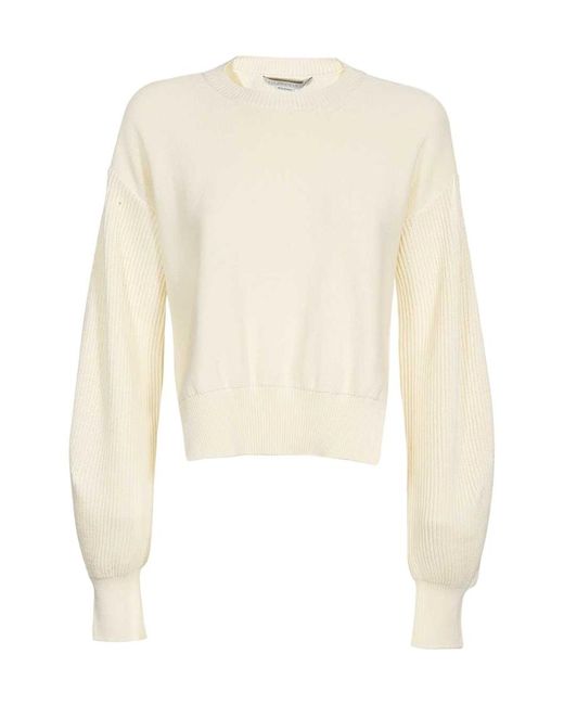 Stella McCartney White Short Knitted Sweater