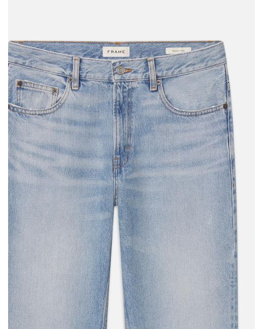 FRAME Blue Faded-Effect Straight-Leg Jeans for men