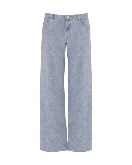 Just Cavalli Blue Wide-Leg Jeans