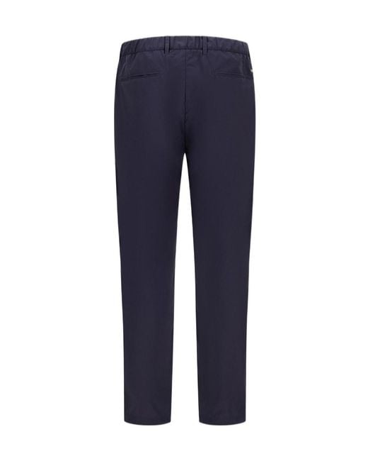 Herno Blue Drawstring-Waist Tapered Trousers for men