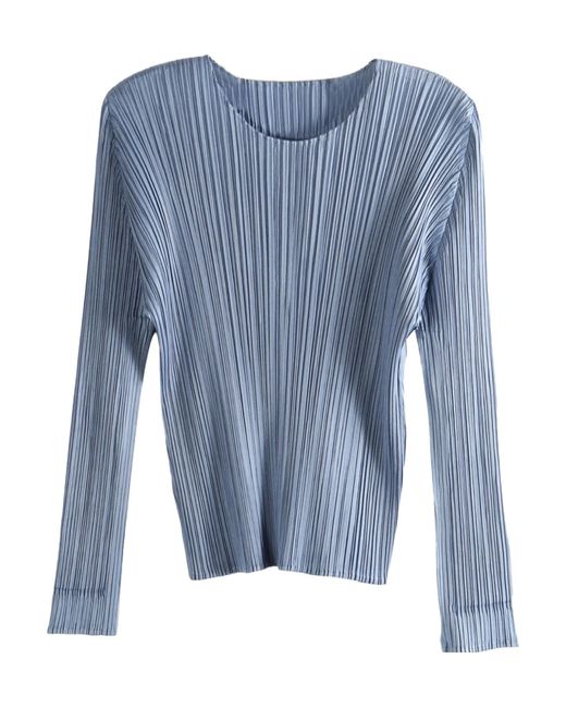Pleats Please Issey Miyake Blue Pleats Please Issey Miyake Monthly Colors: December Cardigan