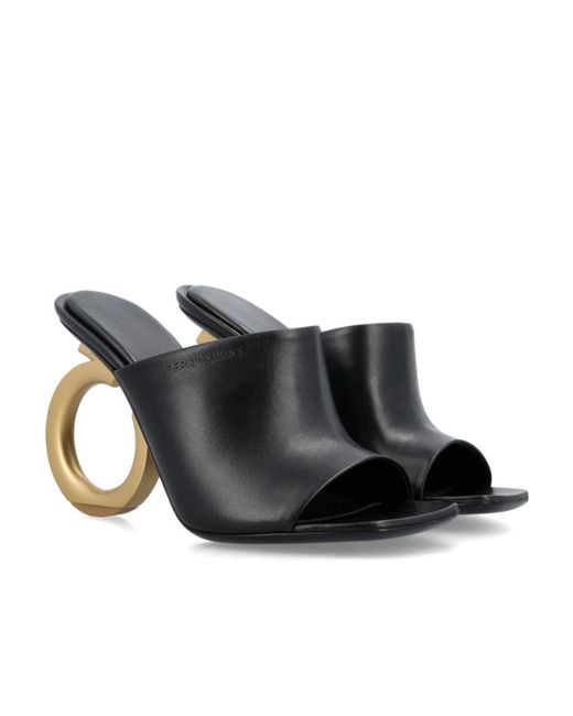 Ferragamo Multicolor Ferragamo Elina Sculpted Heeled Mules