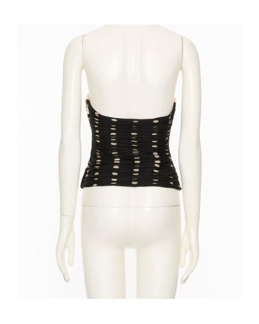 Valentino White Bow Detailed Strapless Top