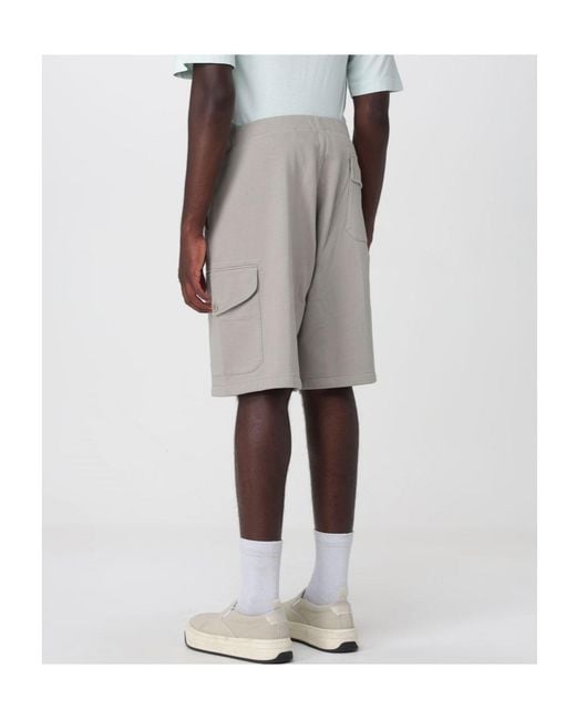 C P Company Gray Cargo Pocket Shorts for men