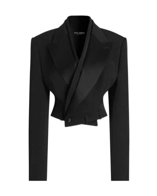 Dolce & Gabbana Black Sicilia Double-Breasted Blazer
