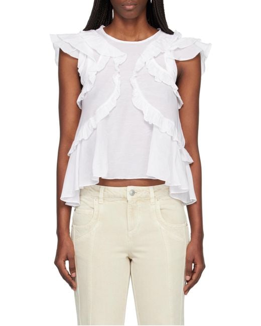 Isabel Marant White Nalou Top