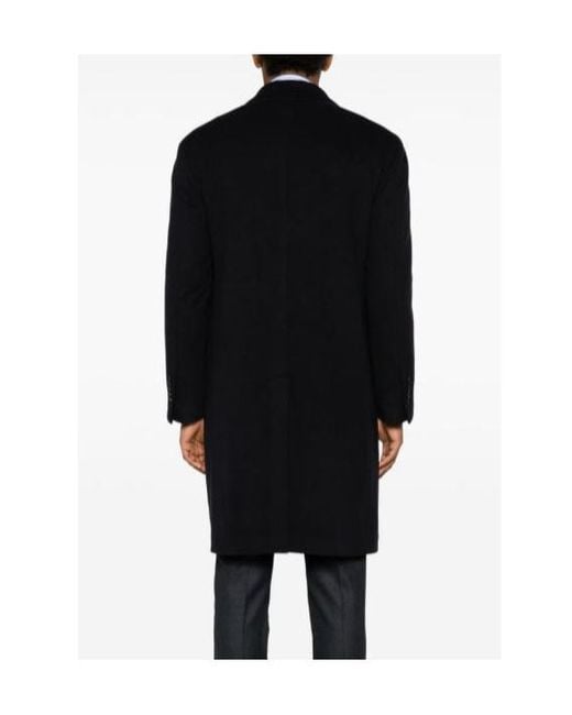 Tagliatore Blue Long-Sleeved Coat for men