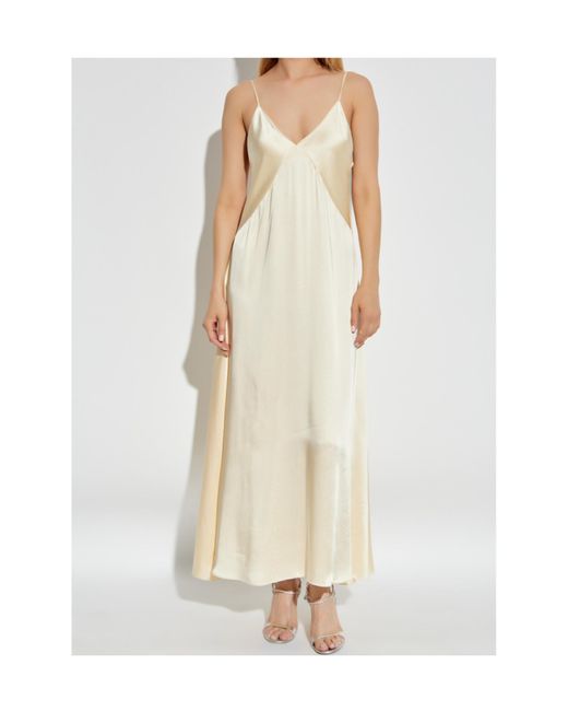 Forte_forte White V-Neck Slip Maxi Dress