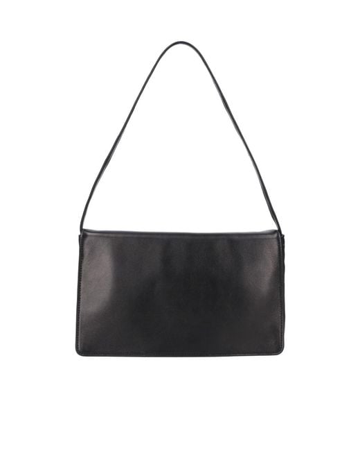 The Row Black Leather Shoulder Bag