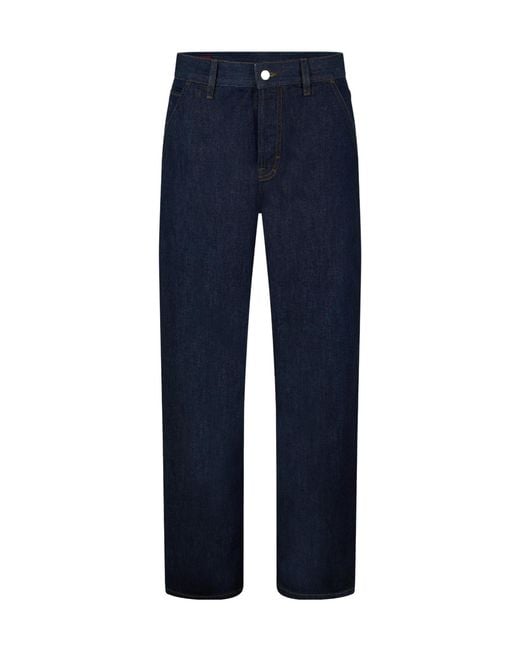 Gucci Blue Solid Color Cargo Jeans