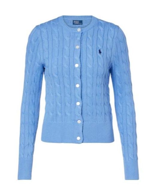 Polo Ralph Lauren Blue Cable-Knit Cotton Cardigan