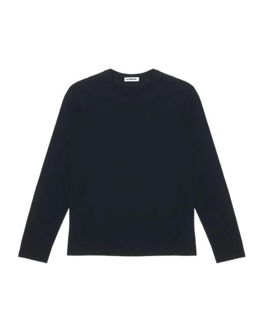 Jil Sander Blue Long-Sleeved T-Shirt for men