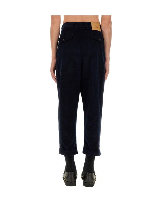AMI Blue Carrot Cropped Pants for men
