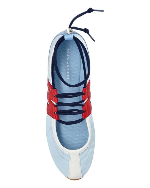 Marc Jacobs Blue Round-Toe Ballet Flats