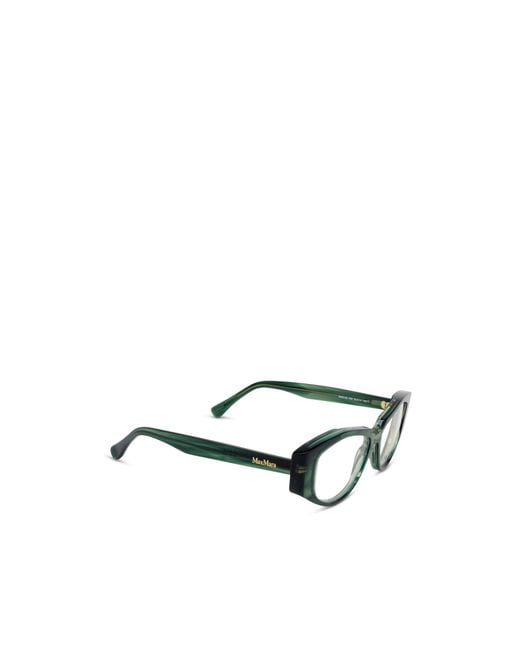 Max Mara White Irregular Frame Glasses
