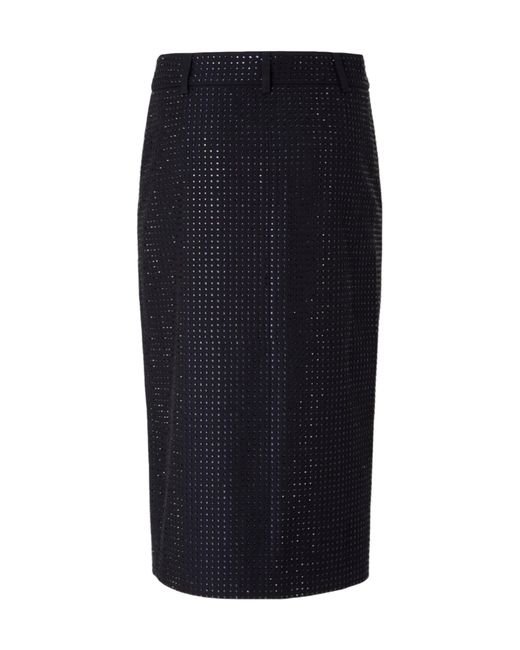Pinko Blue Rhinestone-Embellished Wrap Skirt
