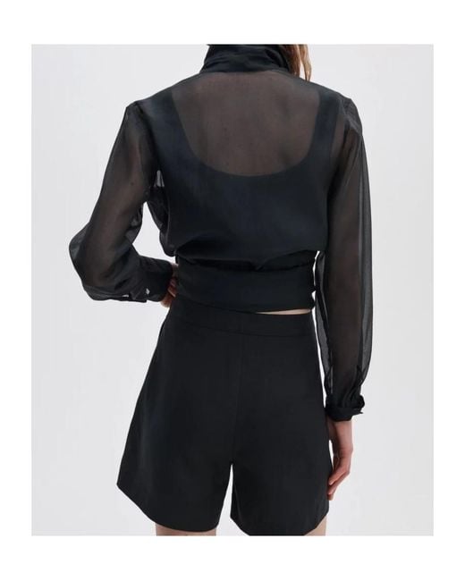 Rag & Bone Black Tailored Pleated Shorts