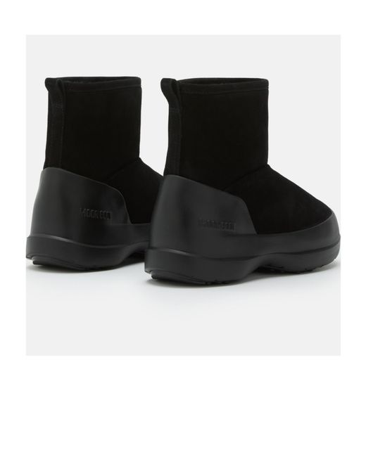 Moon Boot Black Mezzaluna Rain Boots