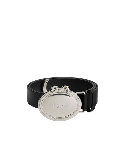 Dior Black Médaillon Belt for men