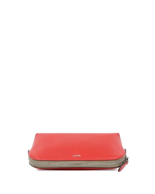 Bally Red Zipper Purse